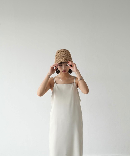 Chillfar（チルファー）の「【天然草木】麦わら ペーパーハット ベルハット（ハット・レディース・オフホワイト/ベージュ・FREE）」の9枚目の写真