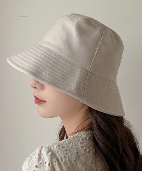 EPICKS(エピックス)の「ツイルつば広バケットハット(ハット・レディース・ブラック/ホワイト/アイボリー/ベージュ・FREE)」の3枚目の写真