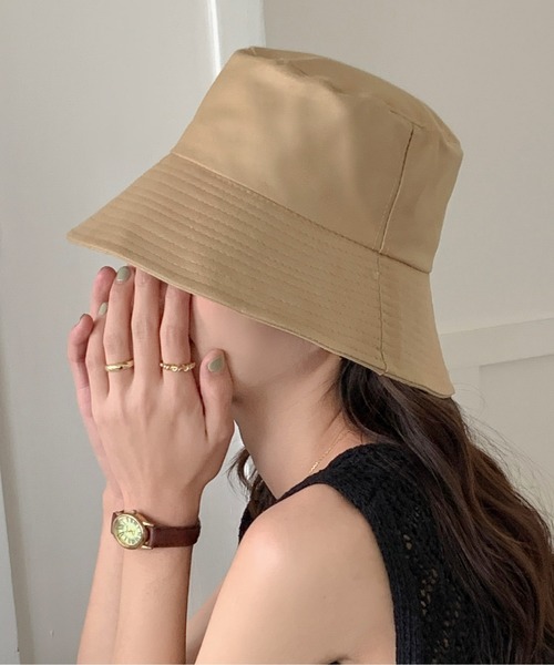 EPICKS(エピックス)の「ツイルつば広バケットハット(ハット・レディース・ブラック/ホワイト/アイボリー/ベージュ・FREE)」の7枚目の写真