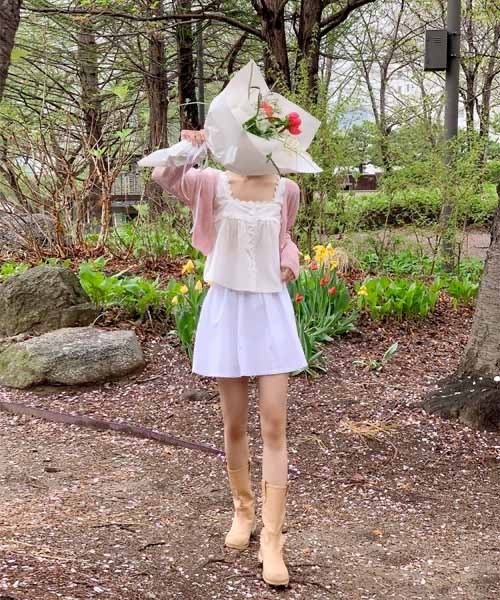 SONA(ソナ)の「SONA レーススクエアネックキャミソール(キャミソール・レディース・ホワイト・FREE)」の12枚目の写真