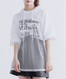 Figments | メタリックメッシュトップ(Tシャツ/カットソー)