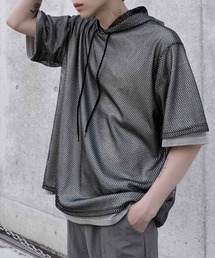 Figments | メタリックメッシュトップ(Tシャツ/カットソー)