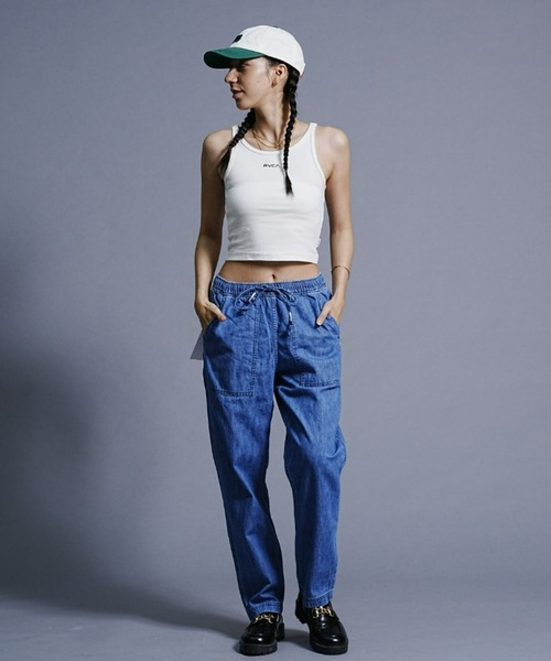 RVCA（ルーカ）の「RVCA/ルーカ/SLIDE TANK/ワンポイント/タンクトップ BD043-301（タンクトップ・レディース・ブラック/ブラウン/ホワイト・M/S）」の5枚目の写真