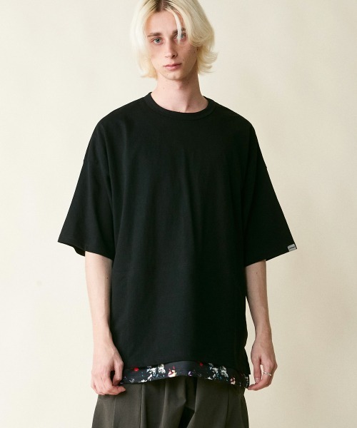 rehacer（レアセル）の「rehacer : Joint Flower Pullover CS / ジョイント フラワー プルオーバー カットソー（Tシャツ/カットソー・メンズ・ブラック/ホワイト・SMALL/MEDIUM/LARGE/X-LARGE）」の10枚目の写真