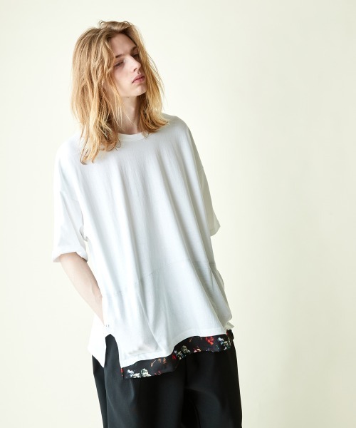 rehacer（レアセル）の「rehacer : Joint Flower Pullover CS / ジョイント フラワー プルオーバー カットソー（Tシャツ/カットソー・メンズ・ブラック/ホワイト・SMALL/MEDIUM/LARGE/X-LARGE）」の18枚目の写真