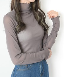 Flowering Korea（フラワーリングコリア）の「ハイネックシアートップス（Tシャツ/カットソー）」