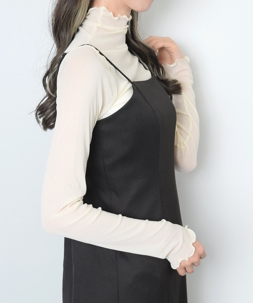 Flowering Korea(フラワーリングコリア)の「ハイネックシアートップス(Tシャツ/カットソー・レディース・ブルー系その他/ライトピンク/アイボリー/ブルー/オレンジ/ピンク/ブラウン/グレー/ライトブルー/パープル/ブラック/グリーン・FREE)」の15枚目の写真