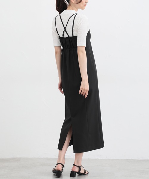 Honeys（ハニーズ）の「キャミワンピース（ワンピース・レディース・ホワイト×ブラック/ホワイト系その他/ブラウン/ブラック・L/M/S/LL）」の8枚目の写真