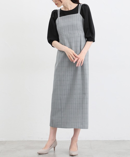 Honeys（ハニーズ）の「キャミワンピース（ワンピース・レディース・ホワイト×ブラック/ホワイト系その他/ブラウン/ブラック・L/M/S/LL）」の11枚目の写真