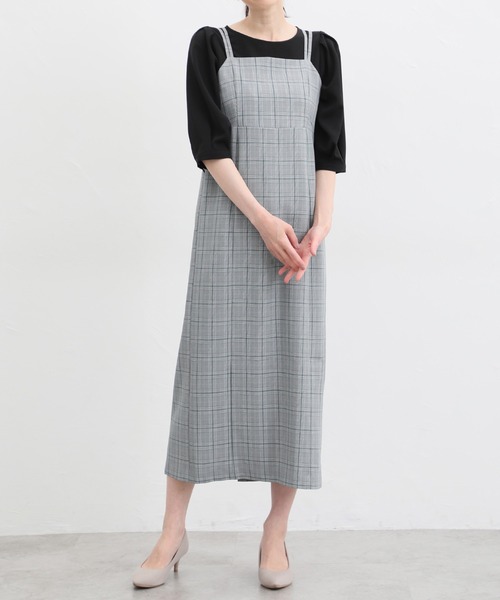 Honeys（ハニーズ）の「キャミワンピース（ワンピース・レディース・ホワイト×ブラック/ホワイト系その他/ブラウン/ブラック・L/M/S/LL）」の7枚目の写真