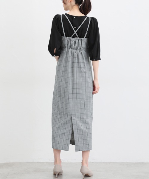 Honeys（ハニーズ）の「キャミワンピース（ワンピース・レディース・ホワイト×ブラック/ホワイト系その他/ブラウン/ブラック・L/M/S/LL）」の13枚目の写真