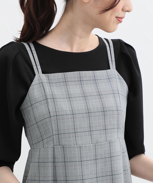 Honeys（ハニーズ）の「キャミワンピース（ワンピース・レディース・ホワイト×ブラック/ホワイト系その他/ブラウン/ブラック・L/M/S/LL）」の22枚目の写真