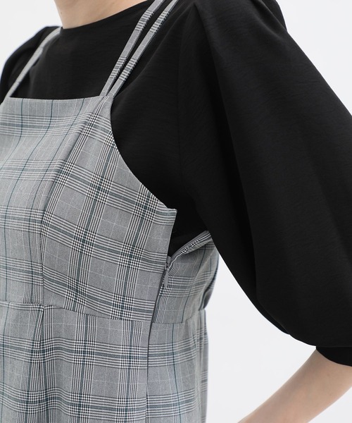 Honeys（ハニーズ）の「キャミワンピース（ワンピース・レディース・ホワイト×ブラック/ホワイト系その他/ブラウン/ブラック・L/M/S/LL）」の19枚目の写真