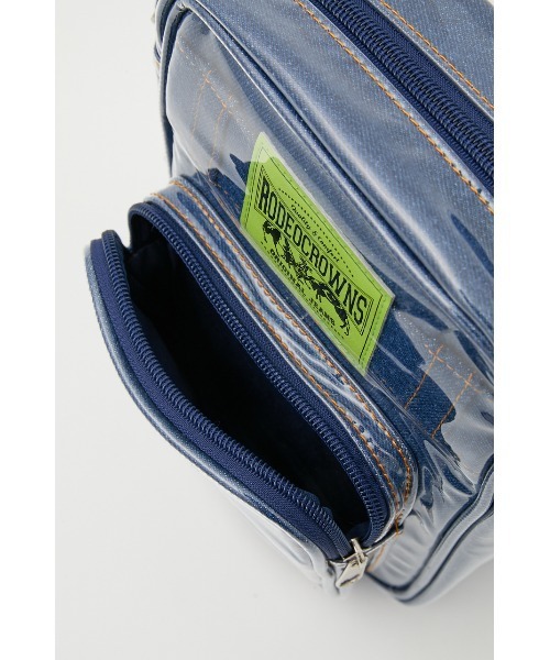 RODEO CROWNS WIDE BOWL(ロデオクラウンズワイドボウル)の「ビニールDENIM ポシェット(ショルダーバッグ・レディース・ブルー/ライトブルー・FREE)」の9枚目の写真