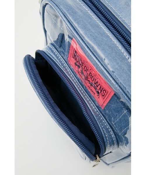 RODEO CROWNS WIDE BOWL(ロデオクラウンズワイドボウル)の「ビニールDENIM ポシェット(ショルダーバッグ・レディース・ブルー/ライトブルー・FREE)」の16枚目の写真