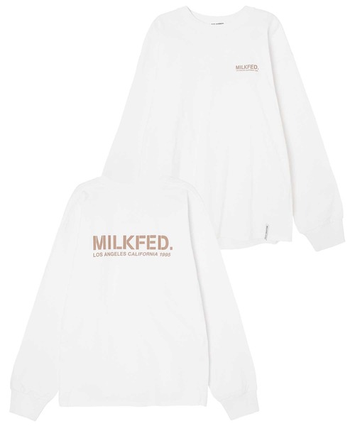 MILKFED.（ミルクフェド）の「STENCIL L/S TEE（Tシャツ/カットソー・レディース・ピンク/ブラック/ライトブルー/ホワイト・M/L）」の12枚目の写真