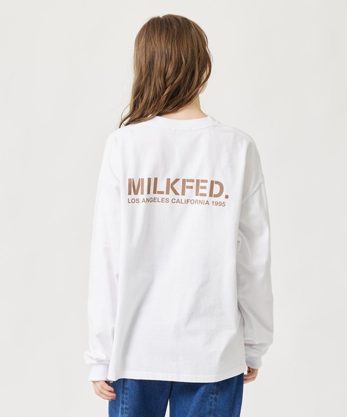 MILKFED.（ミルクフェド）の「STENCIL L/S TEE（Tシャツ/カットソー・レディース・ピンク/ブラック/ライトブルー/ホワイト・M/L）」の20枚目の写真