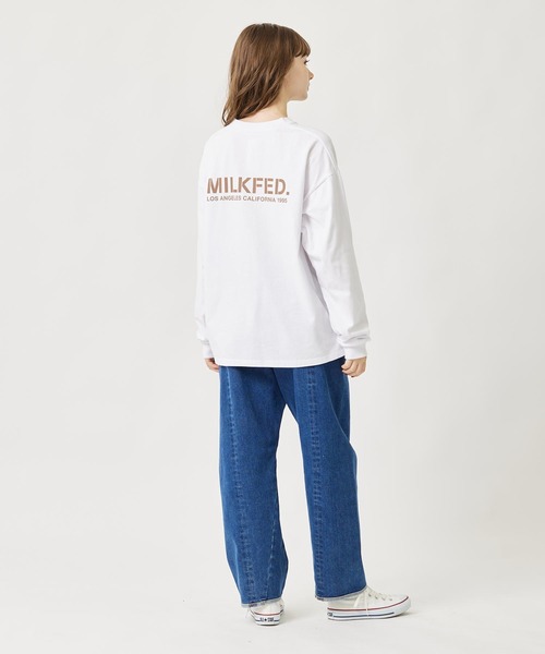 MILKFED.（ミルクフェド）の「STENCIL L/S TEE（Tシャツ/カットソー・レディース・ピンク/ブラック/ライトブルー/ホワイト・M/L）」の18枚目の写真
