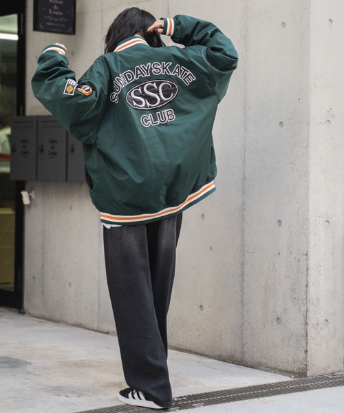 WEGO（ウィゴー）の「WEGO/パデッドワッペンスタジャン（スタジャン・メンズ・ダークグリーン/ブラック系その他/ブラック/ホワイト/ブルー・MEDIUM/LARGE）」の21枚目の写真