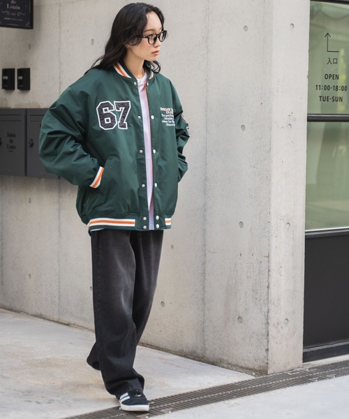 WEGO（ウィゴー）の「WEGO/パデッドワッペンスタジャン（スタジャン・メンズ・ダークグリーン/ブラック系その他/ブラック/ホワイト/ブルー・MEDIUM/LARGE）」の10枚目の写真