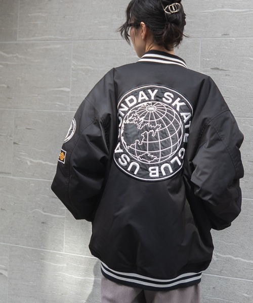 WEGO（ウィゴー）の「WEGO/パデッドワッペンスタジャン（スタジャン・メンズ・ダークグリーン/ブラック系その他/ブラック/ホワイト/ブルー・MEDIUM/LARGE）」の16枚目の写真