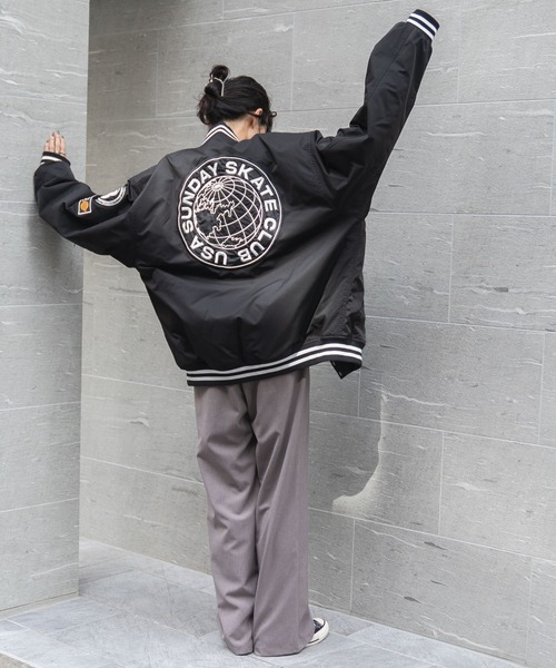 WEGO（ウィゴー）の「WEGO/パデッドワッペンスタジャン（スタジャン・メンズ・ダークグリーン/ブラック系その他/ブラック/ホワイト/ブルー・MEDIUM/LARGE）」の17枚目の写真