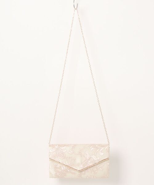 Lace Ladies(レースレディース)の「フラワー刺繍コンパクトV字クラッチバッグ(クラッチバッグ・レディース・アイボリー/ブラック/シルバー・FREE)」の5枚目の写真