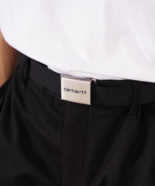 Carhartt WIP(カーハートダブリューアイピー)の「Carhartt WIP/カーハートダブリューアイピー CLIP BELT CHROME ベルト(ベルト・メンズ・ブラック/ブラウン・FREE)」の2枚目の写真