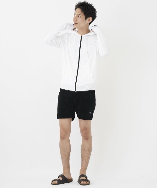 Ocean Pacific（オーシャンパシフィック）の「【OP:オーピー】UVパーカー ラッシュパーカー　ユニセックス（ラッシュガード・メンズ・ホワイト/ブラック・LARGE/MEDIUM/X-LARGE）」の13枚目の写真