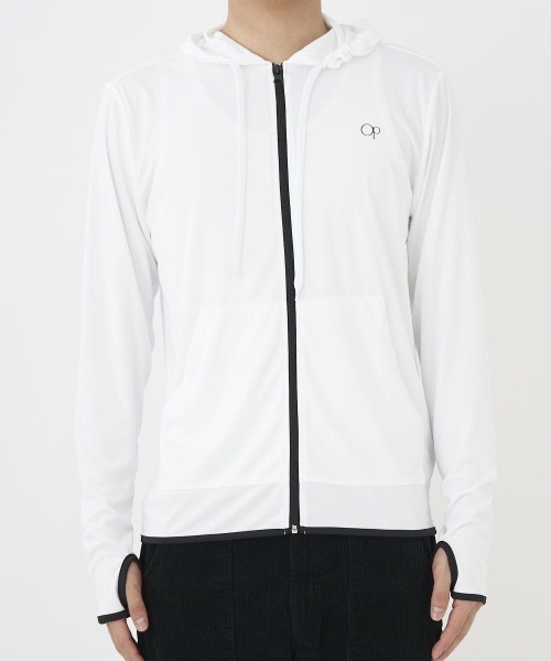 Ocean Pacific（オーシャンパシフィック）の「【OP:オーピー】UVパーカー ラッシュパーカー　ユニセックス（ラッシュガード・メンズ・ホワイト/ブラック・LARGE/MEDIUM/X-LARGE）」の11枚目の写真