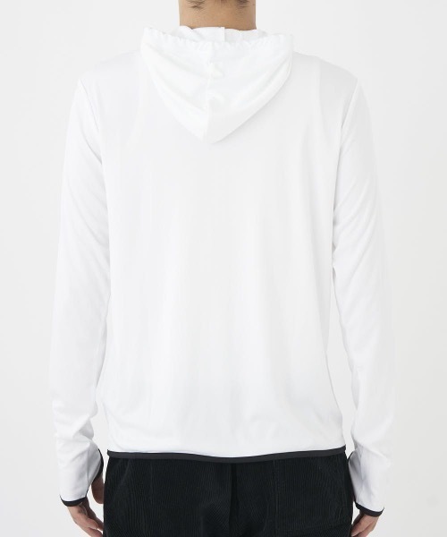 Ocean Pacific（オーシャンパシフィック）の「【OP:オーピー】UVパーカー ラッシュパーカー　ユニセックス（ラッシュガード・メンズ・ホワイト/ブラック・LARGE/MEDIUM/X-LARGE）」の7枚目の写真