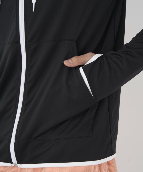 Ocean Pacific（オーシャンパシフィック）の「【OP:オーピー】UVパーカー ラッシュパーカー　ユニセックス（ラッシュガード・メンズ・ホワイト/ブラック・LARGE/MEDIUM/X-LARGE）」の6枚目の写真