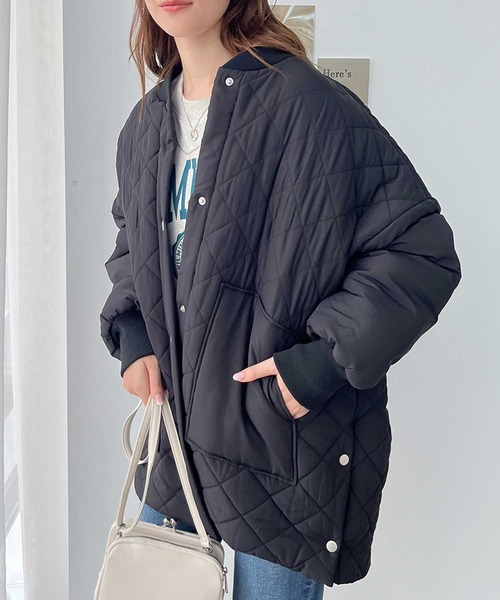GeeRA(ジーラ)の「サイドスリットキルティングブルゾン(ブルゾン・レディース・アイボリー/ブラック・MEDIUM)」の8枚目の写真