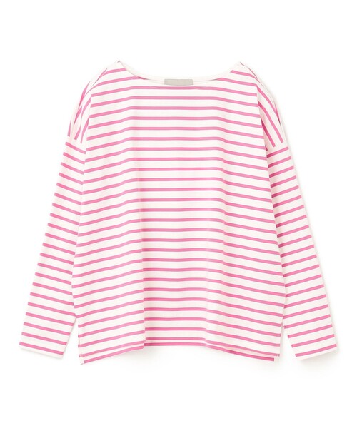UNFILO(アンフィーロ)の「【洗える】ボーダーワイドTシャツ(Tシャツ/カットソー・レディース・ベージュ系1/ブラック系2/ブラック系1/ピンク系1・LARGE/SMALL/MEDIUM)」の16枚目の写真