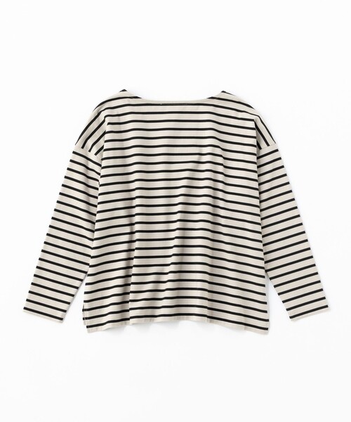 UNFILO(アンフィーロ)の「【洗える】ボーダーワイドTシャツ(Tシャツ/カットソー・レディース・ベージュ系1/ブラック系2/ブラック系1/ピンク系1・LARGE/SMALL/MEDIUM)」の14枚目の写真