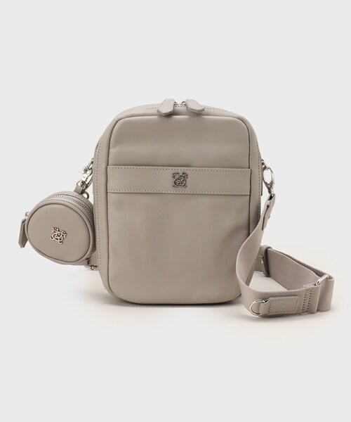 TAKEO KIKUCHI（タケオキクチ）の「◆ソフトレザー ボックスショルダー（ショルダーバッグ・メンズ・ベージュ/ブラック・00）」の3枚目の写真