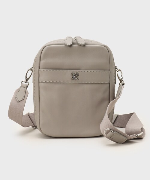 TAKEO KIKUCHI（タケオキクチ）の「◆ソフトレザー ボックスショルダー（ショルダーバッグ・メンズ・ベージュ/ブラック・00）」の4枚目の写真