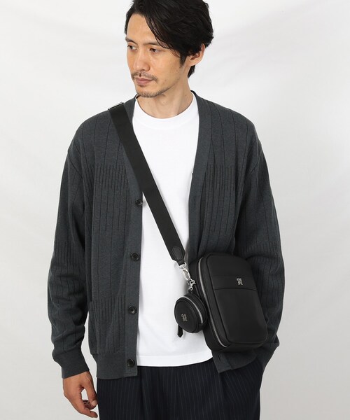 TAKEO KIKUCHI（タケオキクチ）の「◆ソフトレザー ボックスショルダー（ショルダーバッグ・メンズ・ベージュ/ブラック・00）」の20枚目の写真