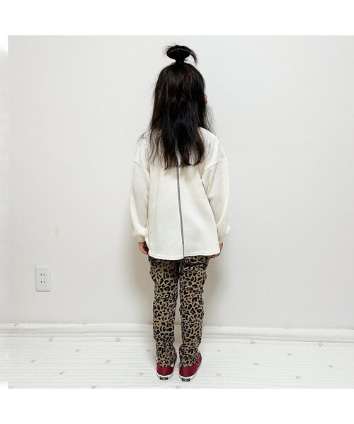 BREEZE（ブリーズ）の「【WEB限定】ワッフルチュニック（Tシャツ/カットソー・キッズ・キナリ/チャコール/ラベンダー・130/110/100/120/140/90/80）」の18枚目の写真