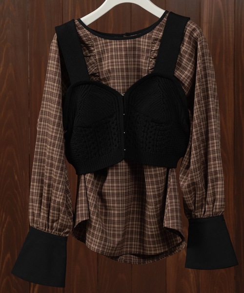 lawgy（ラウジー）の「check cuffs blouse（シャツ/ブラウス・レディース・ベージュ・FREE）」の9枚目の写真