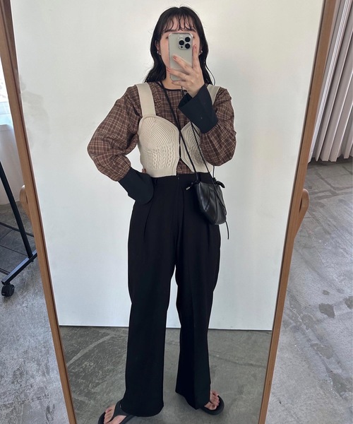 lawgy（ラウジー）の「check cuffs blouse（シャツ/ブラウス・レディース・ベージュ・FREE）」の12枚目の写真