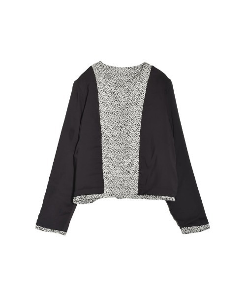 Re:EDIT（リエディ）の「金ボタンノーカラーツイードジャケット（ノー