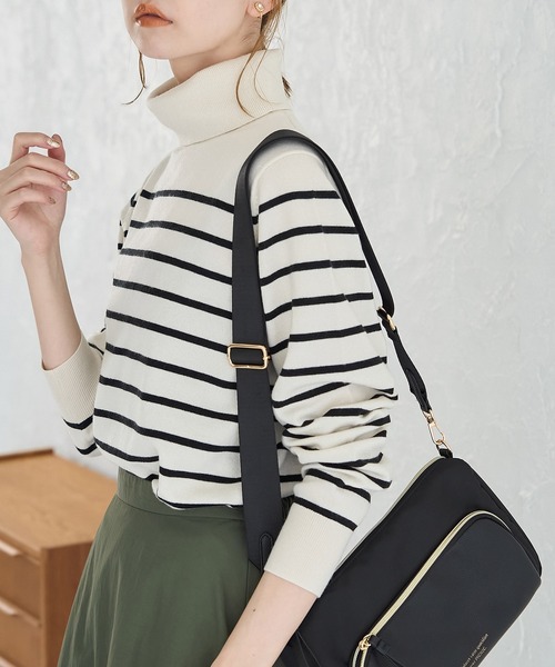 ROPE' PICNIC(ロペピクニック)の「アンチピリング/天竺タートルネックニット(ニット/セーター・レディース・ブルー系その他4/ベージュ/ブラック系その他/レッド/チャコールグレー/ブラック/ブルー系その他6/グレー系その他/ホワイト系その他5/ホワイト系その他7・38)」の2枚目の写真