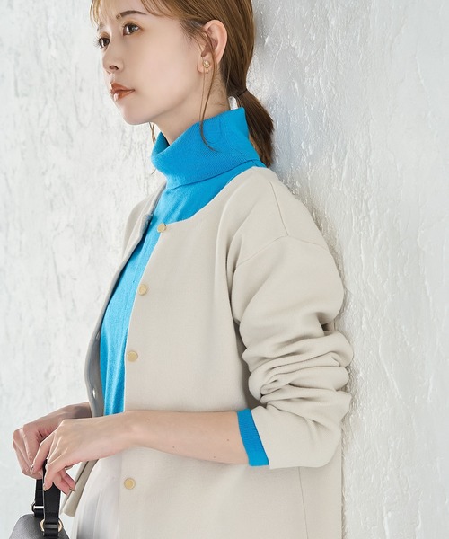 ROPE' PICNIC(ロペピクニック)の「アンチピリング/天竺タートルネックニット(ニット/セーター・レディース・ブルー系その他4/ベージュ/ブラック系その他/レッド/チャコールグレー/ブラック/ブルー系その他6/グレー系その他/ホワイト系その他5/ホワイト系その他7・38)」の9枚目の写真