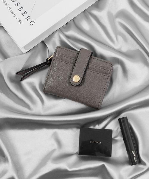 FUNALIVE（ファンアライブ）の「Pisoraro 10カラー コンパクトミニ財布（財布・レディース・ゴールド/スモークピンク/グリーン/アイボリー/レッド/ブラック/グレー/グレイッシュベージュ/シルバー/ブラウン・FREE）」の4枚目の写真