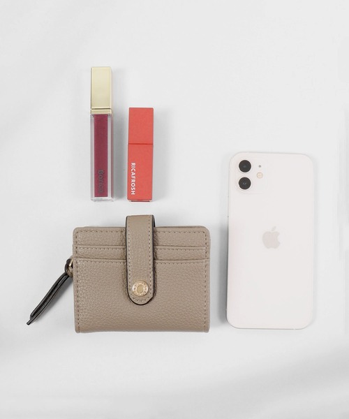 FUNALIVE（ファンアライブ）の「Pisoraro 10カラー コンパクトミニ財布（財布・レディース・ゴールド/スモークピンク/グリーン/アイボリー/レッド/ブラック/グレー/グレイッシュベージュ/シルバー/ブラウン・FREE）」の5枚目の写真