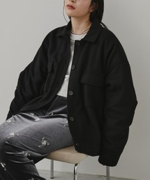 Aunt Marie's（アントマリーズ）の「ウールライクアウトポケットジャケットコート/中綿裏地付き（ブルゾン）」