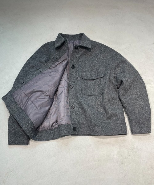 Aunt Marie's（アントマリーズ）の「ウールライクアウトポケットジャケットコート/中綿裏地付き（ブルゾン・レディース・グレー/アイボリー/ブラック/ブラウン・FREE）」の13枚目の写真