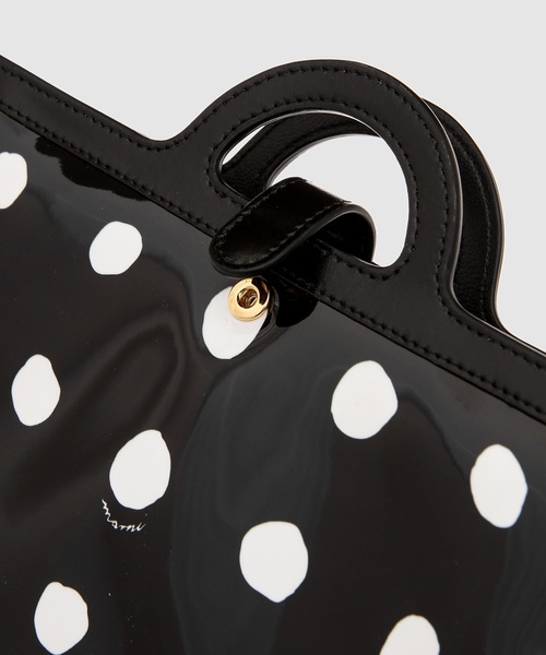MARNI(マルニ)の「DOT PATENT CALF/ ロングウォレットポシェット(ウォレットチェーン・レディース・ブラック×ホワイト・ONE SIZE)」の6枚目の写真