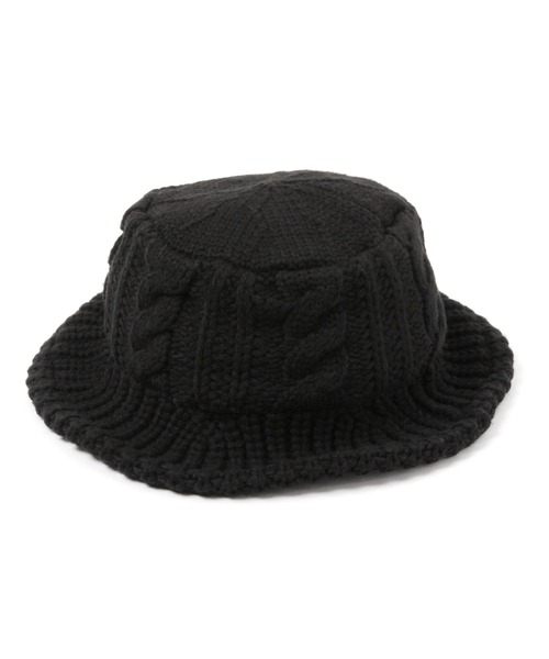 studio CLIP（スタディオクリップ）の「ケーブルニットバケットハット（ハット・レディース・モカ/アイボリー/ブラック・FREE）」の9枚目の写真
